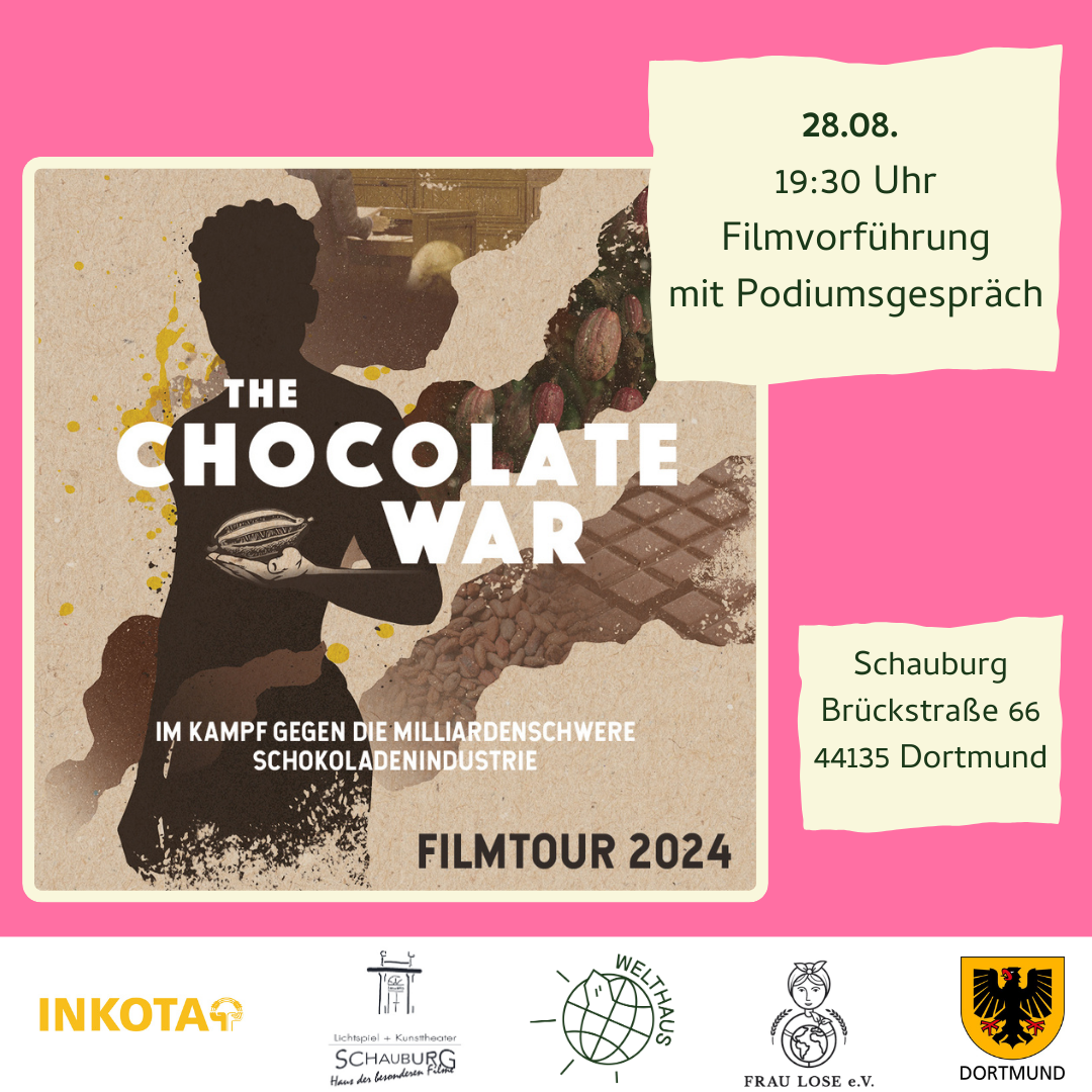 Filmvorführung „The Chocolate War“ und Podiumsdiskussion am 28.8.24